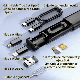 Foto 3 | Daptador Xtellar Otg Usb Tipo C A Usb 3.0 5gbps 6 Piezas Conjunto Para Iphone