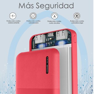 Foto 3 | Batería Portátil 5000mah Eo Safe Imports Esi-578 Rojo
