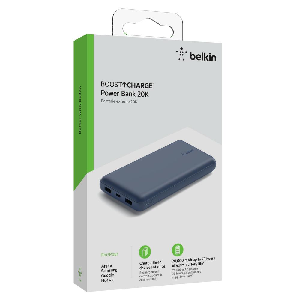 Foto 7 pulgar | Batería Portátil Belkin 20k USB - color Azul