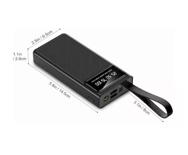 Foto 5 | Power Bank Portátil Belug 30000mah Dual Puerto Con Linterna color Negro