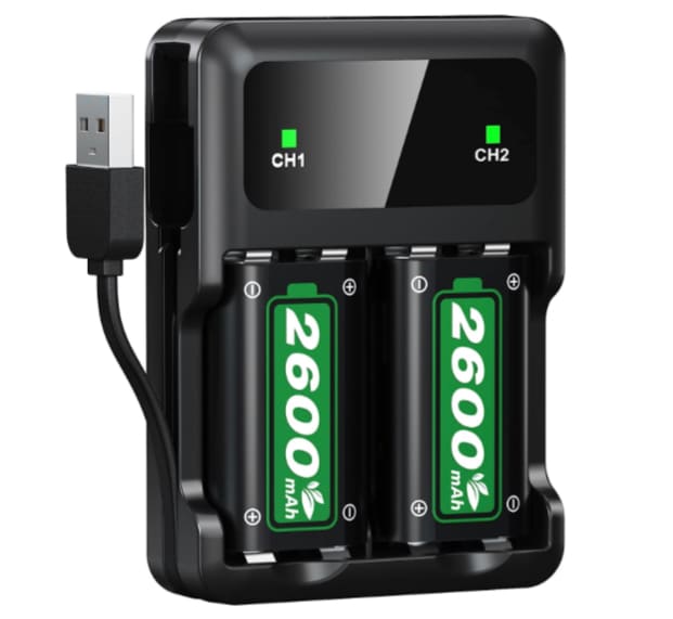 Swanpow Paquete De Batería De Control De Carga Rápida 2x2600mah Con Estación De Carga Funbu $948