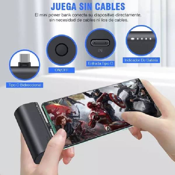 Foto 4 pulgar | Power Bank Veger 5000 Mah 20w Color Negro Tipe C