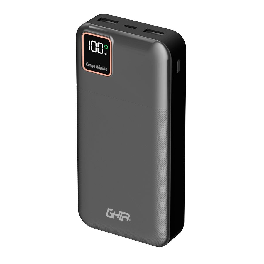 Batería Portátil De Carga Rápida Gac-242 20000 Mah Negro