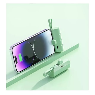 Foto 2 | Batería Externa Para Iphone Y Android 2 En 1 De 5000 Mah Verde