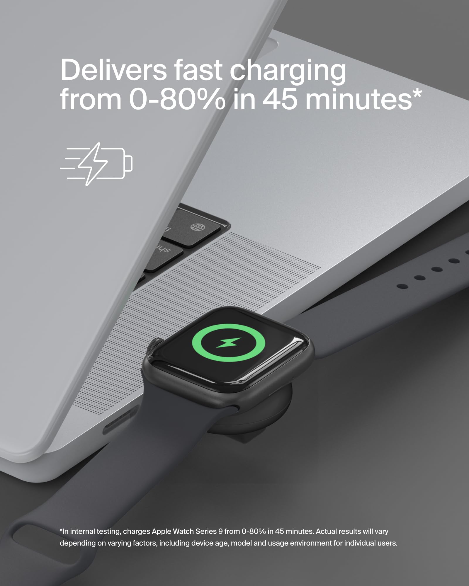 Foto 4 pulgar | Cargador Portátil Usb-c Para Apple Watch Belkin Boostcharge Negro - Venta Internacional.