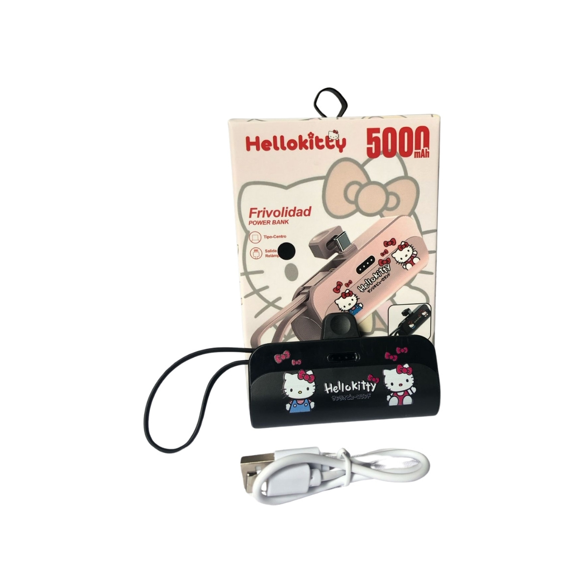 Foto 5 pulgar | Power Bank De 5000 Mah Con Diseño Hello Kitty