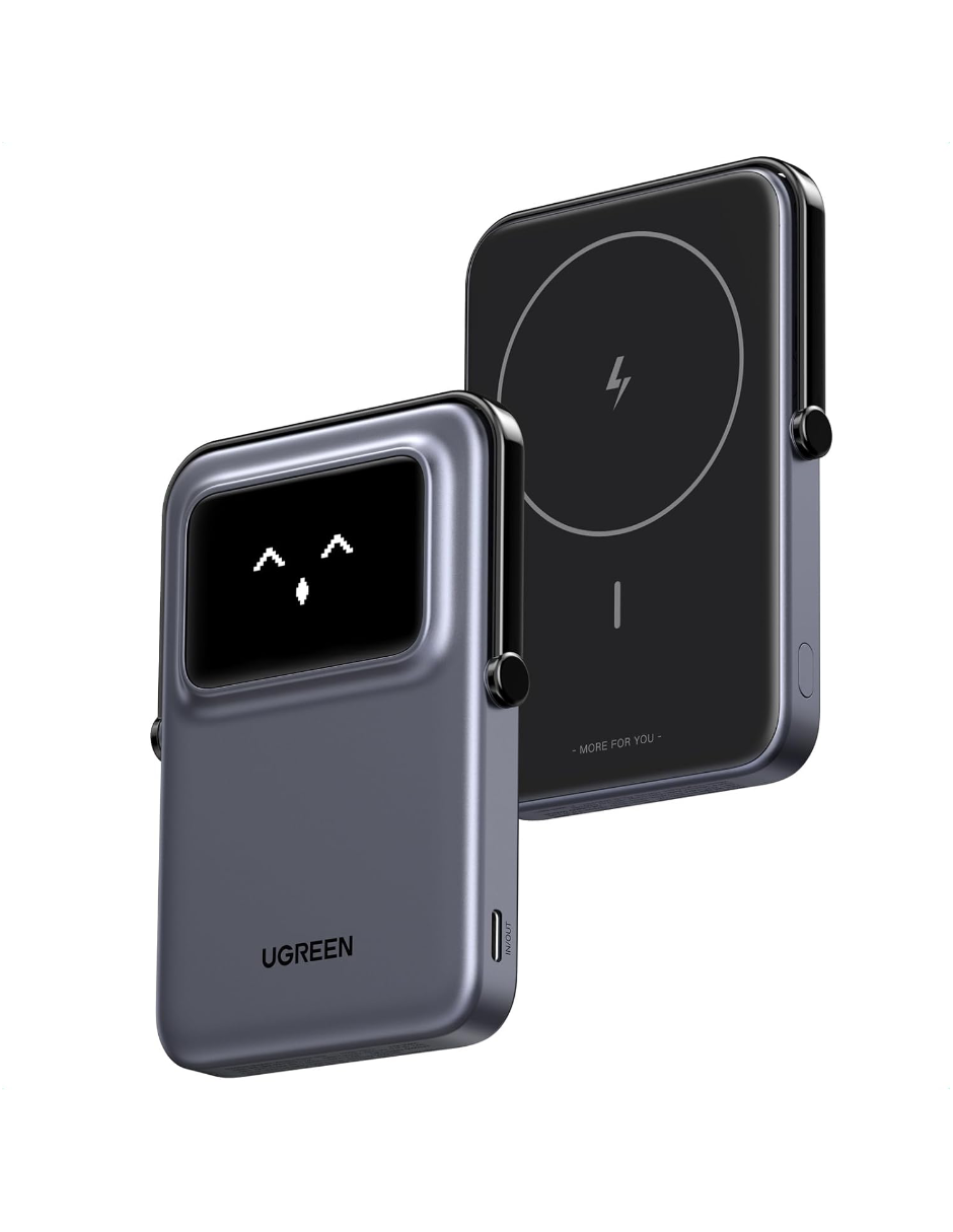 Foto 3 pulgar | Batería Portatil Magsafe 7.5w Mini 10,000mah Ugreen Con Pantalla Tft Gris