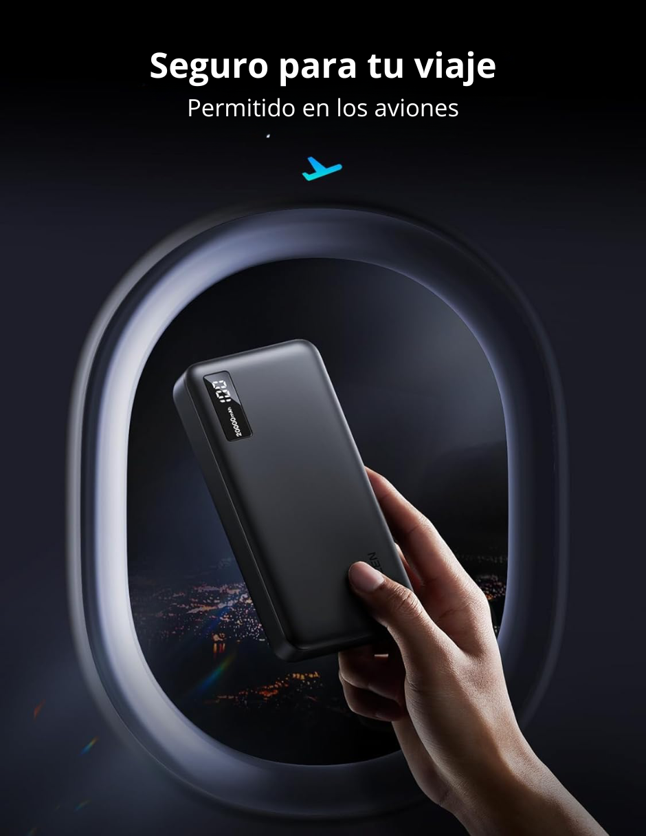 Foto 9 pulgar | Batería Portatil 20,000mah Pb312 Ugreen Usb C 20w Pantalla Led Negro