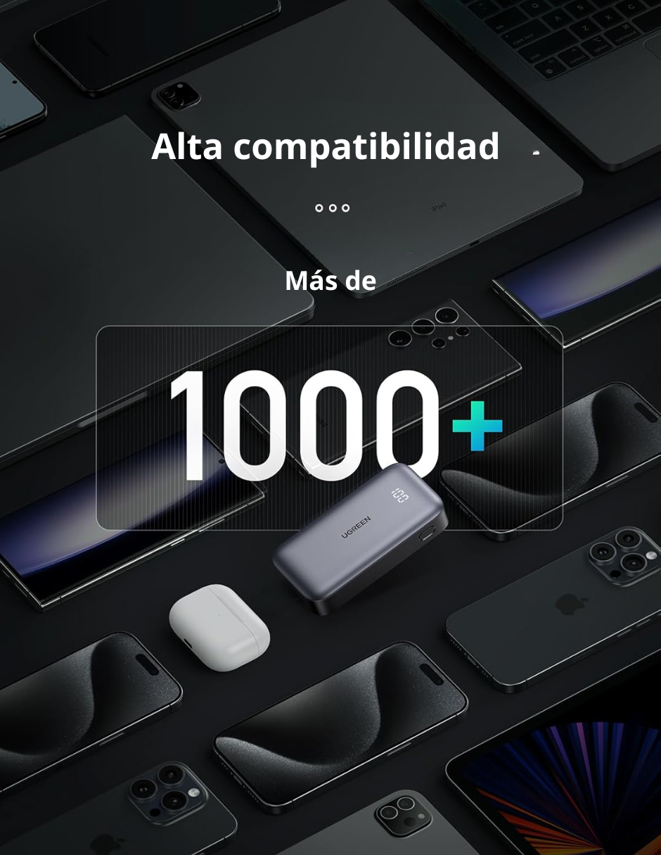 Foto 7 | Batería Portatil 10,000mah Pb761 Ugreen Usb C Carga Rápida 30w  Negro
