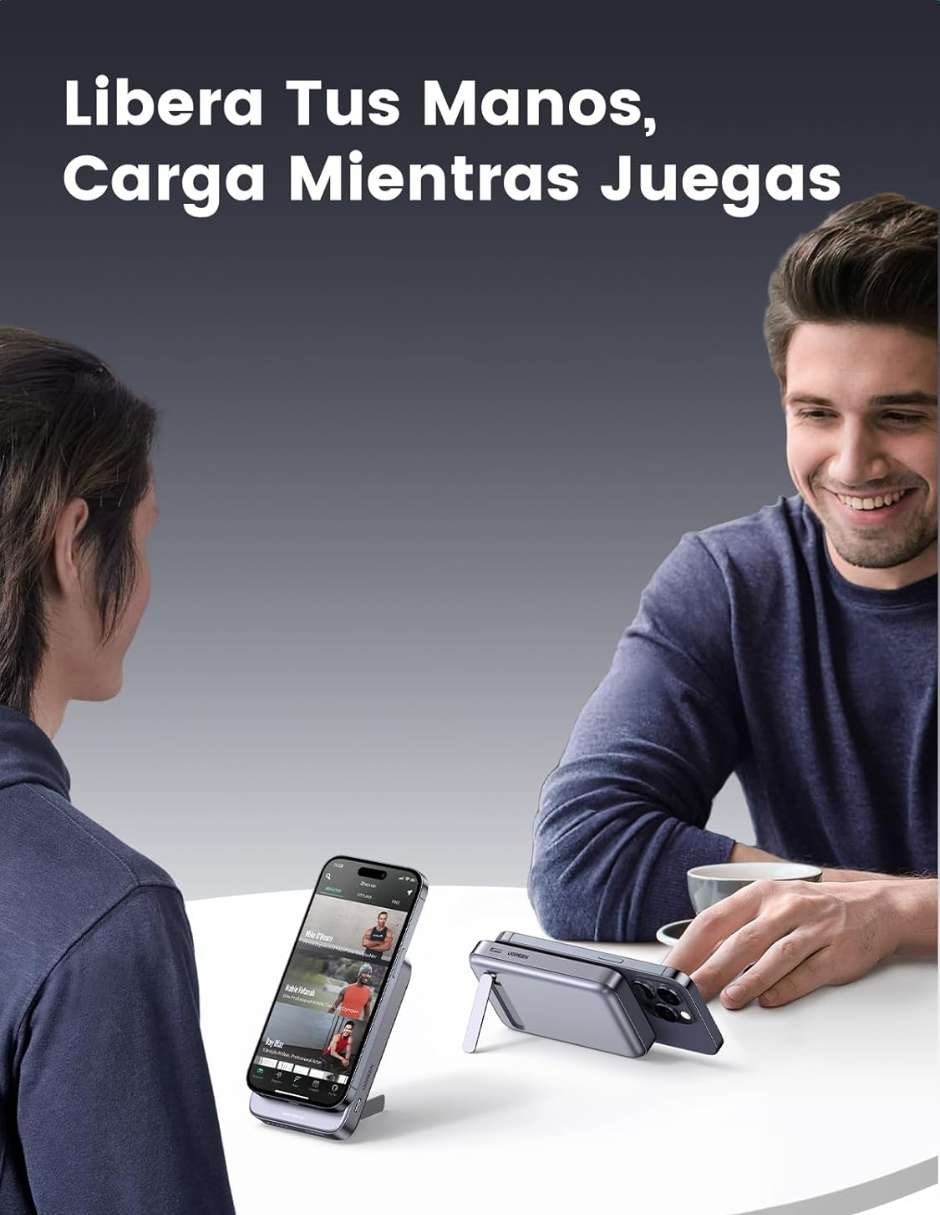 Foto 7 pulgar | Batería Portatil Magsafe10,000mah Ugreen 20w Con Soporte Gris