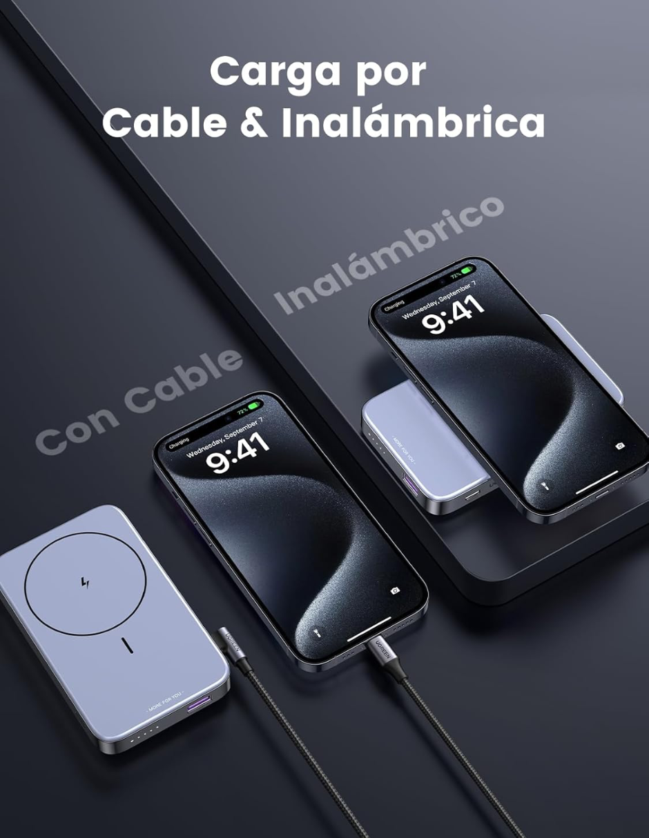 Foto 8 pulgar | Batería Portatil Magsafe10,000mah Ugreen 20w Con Soporte Gris