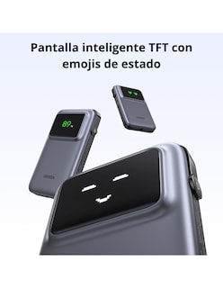 Foto 3 | Batería Portatil 10,000mah Ugreen Usb C Robot 30w Pantalla Tft Gris