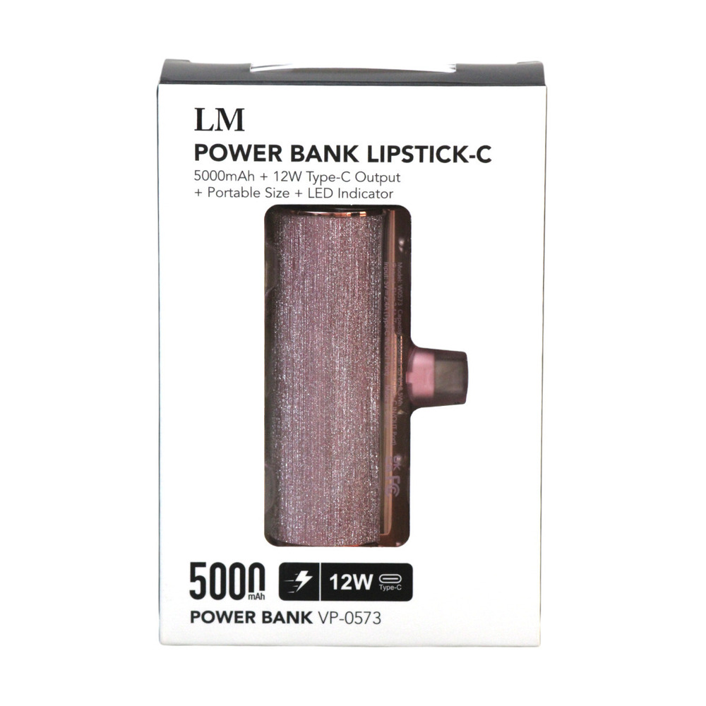 Foto 6 pulgar | Batería Portátil Lm 5000 Mah Vp-0573-1 Salida Tipo C Color Rosa