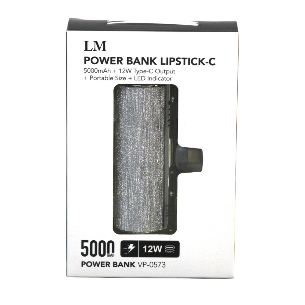 Foto 6 pulgar | Batería Portátil Lm 5000 Mah Vp-0573-2 Salida Tipo C Color Plateado
