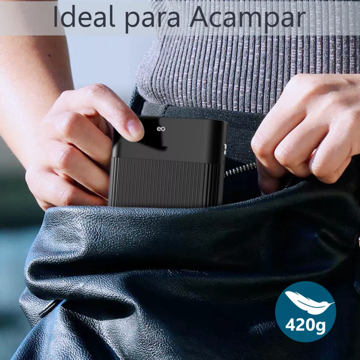 Foto 5 pulgar | Batería Portátil 20000mah 2.1a Carga Rápida Eo Safe Imports Esi-6512-1 Negro