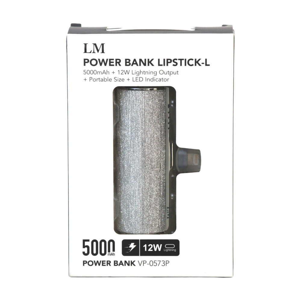 Foto 6 pulgar | Batería Portátil Lm 5000 Mah Vp-0573-2 Salida  Lightning Color Plateado