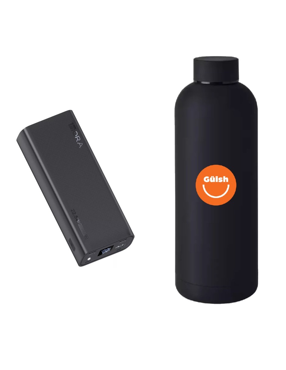 Foto 2 pulgar | Power Bank Batería Portátil 20000mah + Gratis Termo Güish De Regalo
