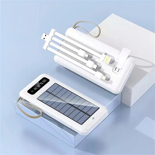 Foto 2 | Banco De Energía Solar Portátil 20000mah 4 Líneas Eo Safe Imports Esi-19123 Color Blanco