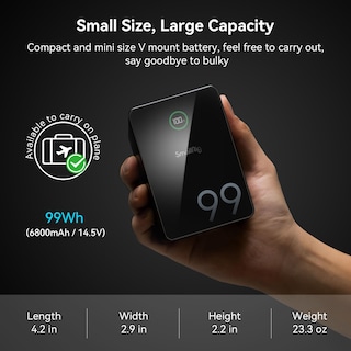 Foto 6 | Batería De Montaje En V Smallrig Vb99 Pro 99 Wh 6800 Mah Con Pd De 100 W - Venta Internacional.