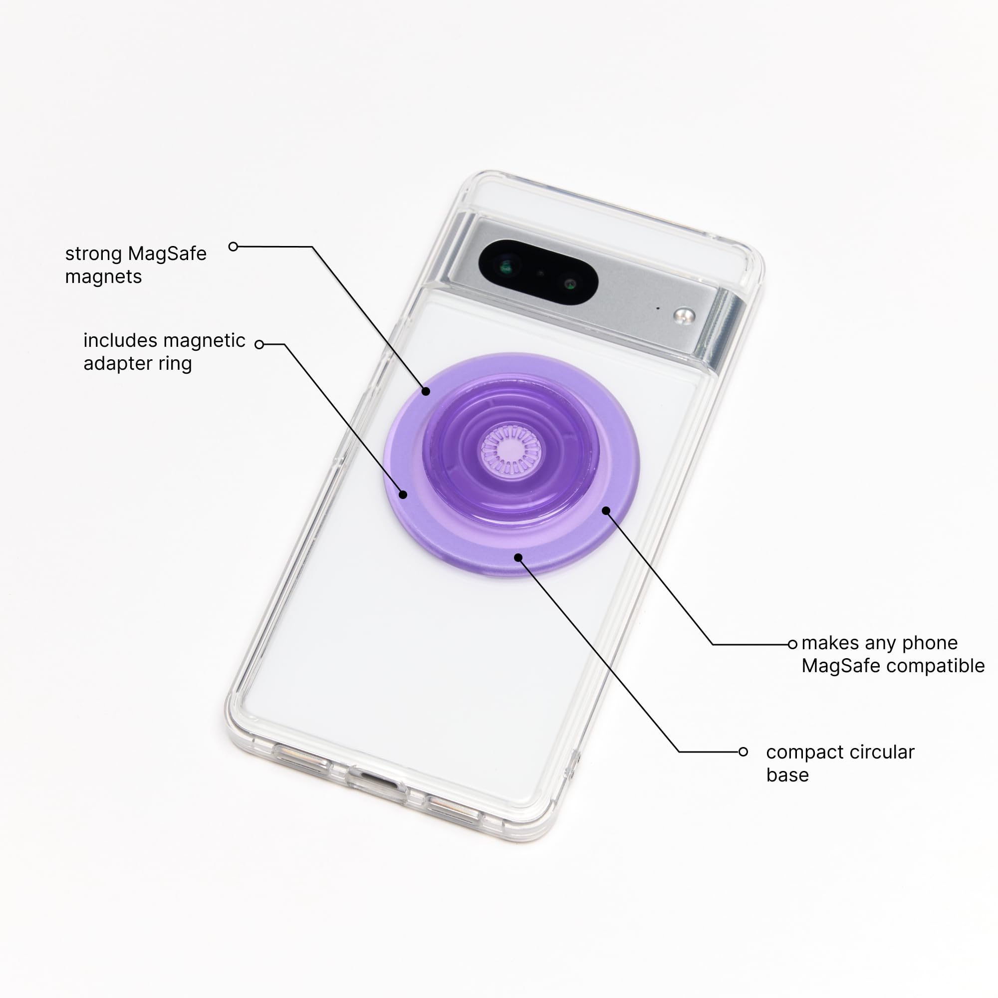 Foto 3 pulgar | Phone Grip Popsockets Compatibles Con Magsafe Lavender - Venta Internacional.