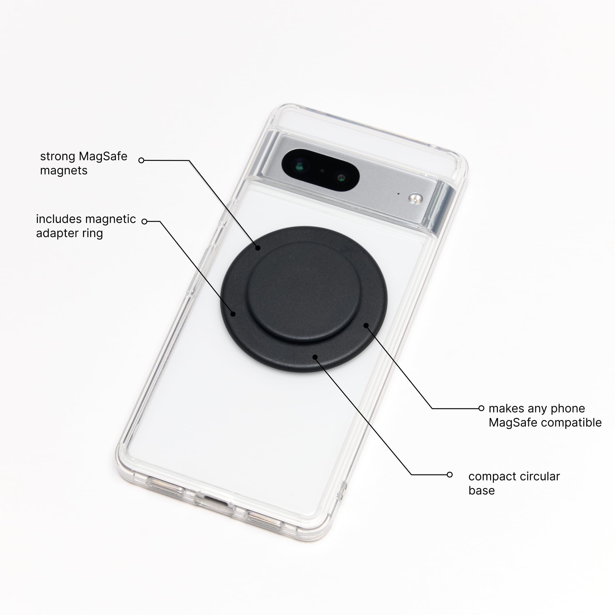 Foto 3 pulgar | Phone Grip Popsockets Compatibles Con Magsafe Black - Venta Internacional.