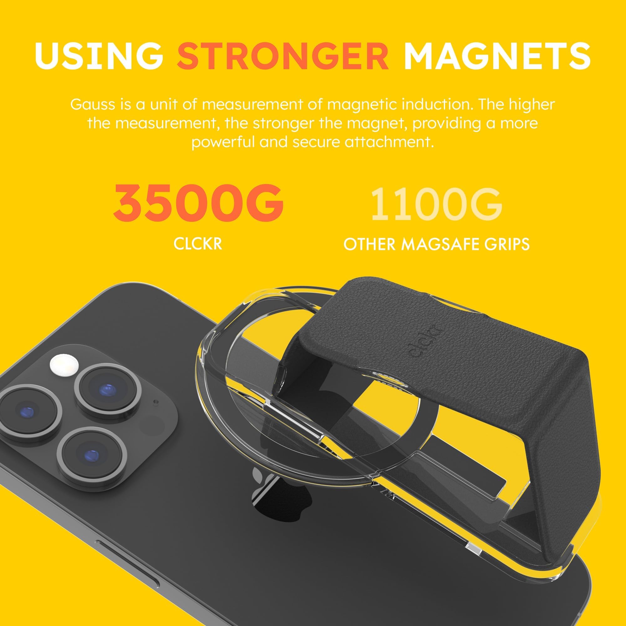 Foto 4 pulgar | Phone Grip Clckr Para Magsafe Con Soporte Para Iphone Y Más - Venta Internacional.