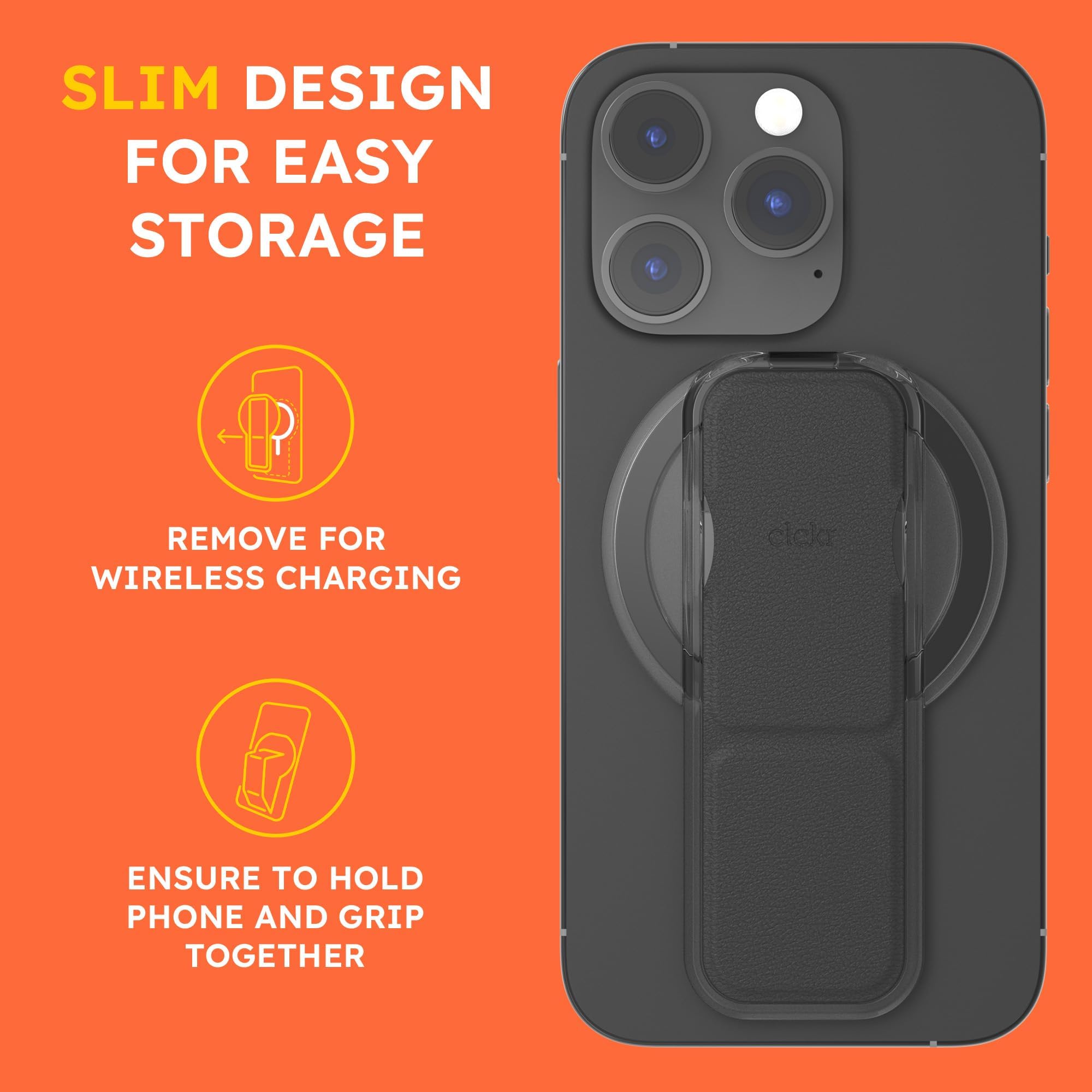 Foto 5 pulgar | Phone Grip Clckr Para Magsafe Con Soporte Para Iphone Y Más - Venta Internacional.