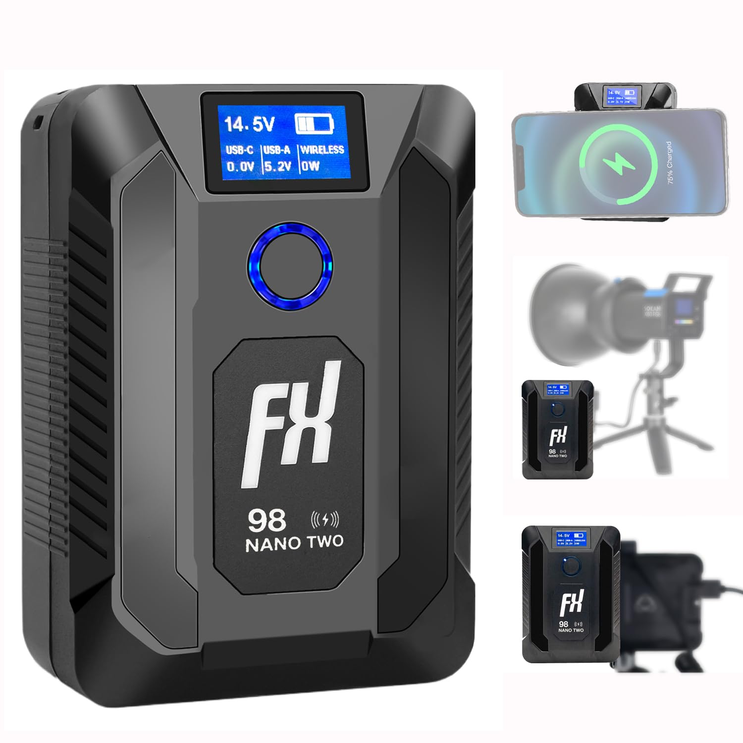 Foto 1 | Batería De Montaje En V Fxlion Nano Two Upgrade, 98 Wh, 6800 Mah, 14,8 V - Venta Internacional.