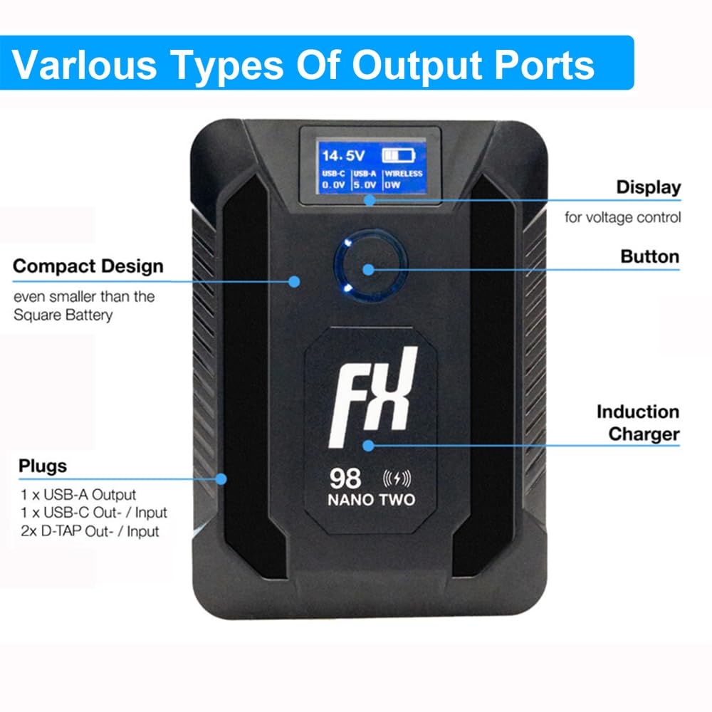 Foto 4 pulgar | Batería De Montaje En V Fxlion Nano Two Upgrade, 98 Wh, 6800 Mah, 14,8 V - Venta Internacional.