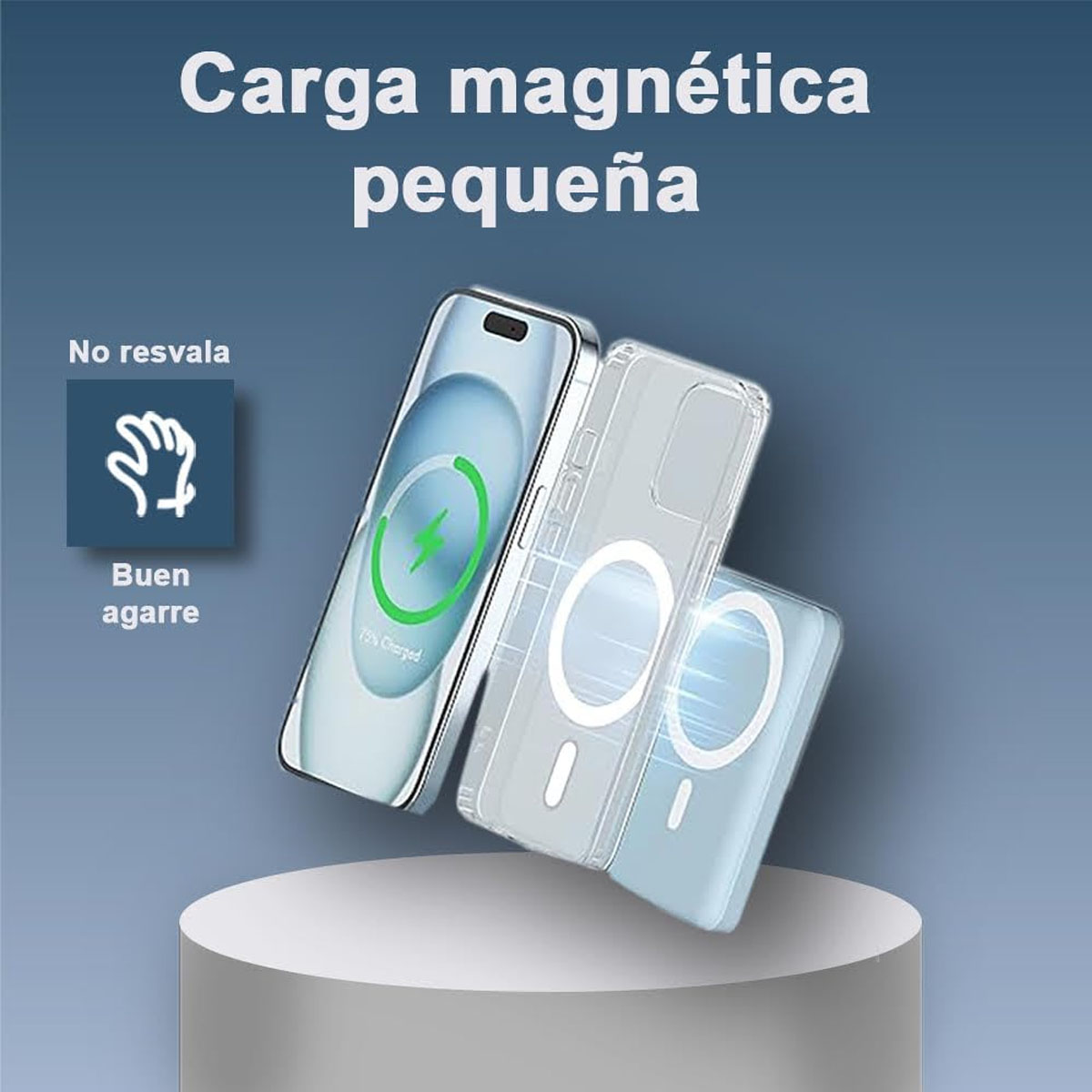 Foto 6 pulgar | Power Bank Magnético Inalámbrico – Compacto, Elegante Y Potente (color Blanco)