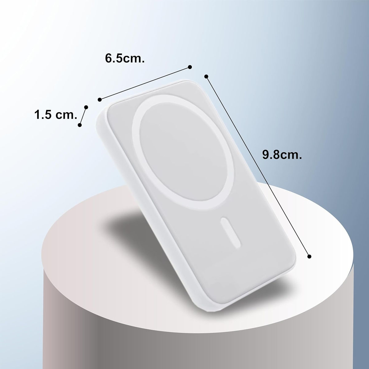Foto 7 pulgar | Power Bank Magnético Inalámbrico – Compacto, Elegante Y Potente (color Blanco)