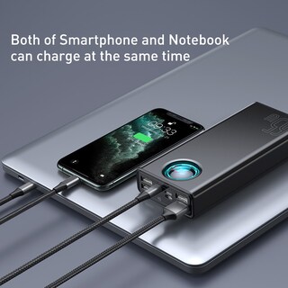 Foto 5 | Power Bank Baseus De Carga Rápida De 30.000 Mah Para Smartphone - Venta Internacional.