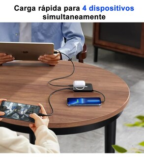 Foto 3 | Xtellar Power Bank Magnético Portátil De Alta Capacidad, 20000mah, Con 3 Cables Universales