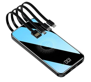 Foto 1 | Xtellar Powerbank Ultra Rápido 10000mah Con Tecnología Qi Y 4 Cables Integrados