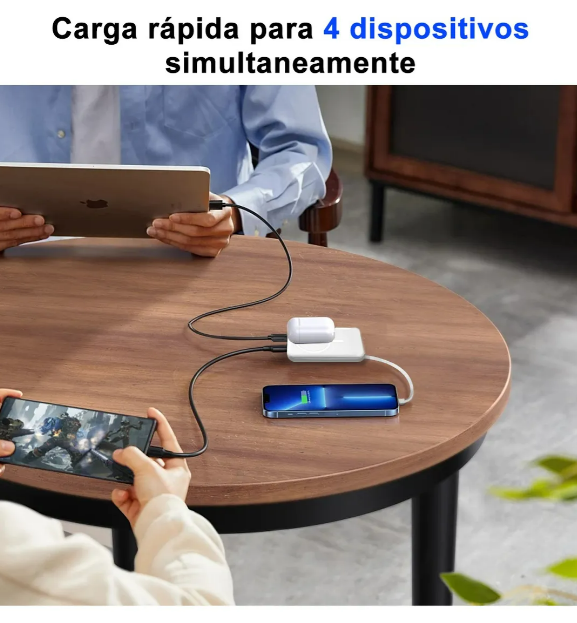 Foto 4 pulgar | Xtellar Power Bank Magnético Portátil De Alta Capacidad, 20000mah, Con 3 Cables Universales