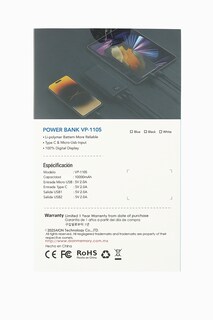 Foto 3 | Power Bank Aion Vp-1105 Ultra Black Slim 10000mah Tipo C - Usb Vp-1105