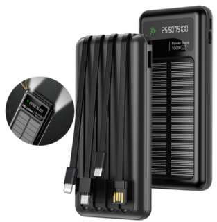 Foto 4 | Xtellar Power Bank 10000mah Portátil Con Carga Solar Y Tipo C: Compatibilidad Universal, Función Linterna, Ideal P
