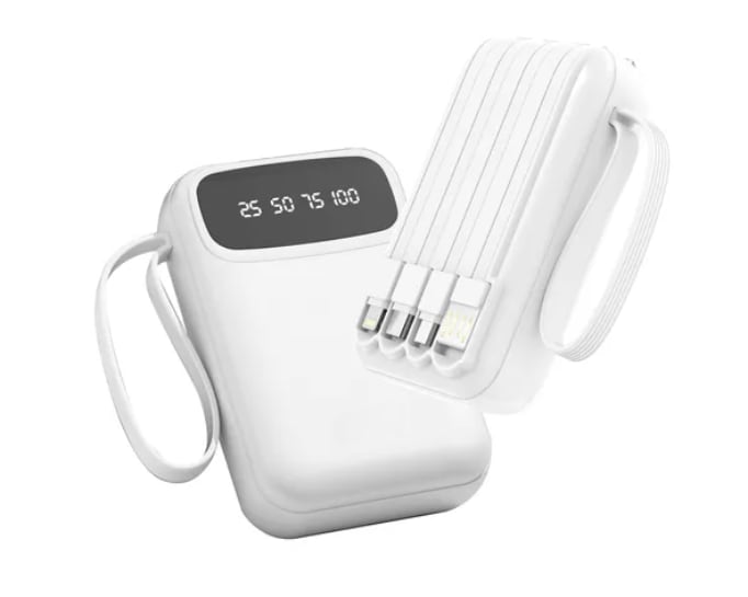 Mini Xtellar Power Bank Portátil Batería 6500 4 Cables $569