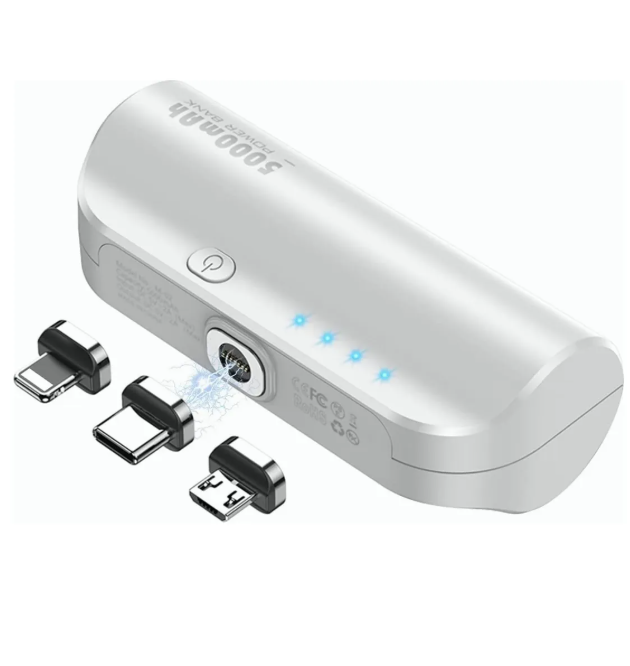 Foto 2 pulgar | Power Bank Mini Magnético 5000mah Cx02 batería Externa Inalámbrico Carga Rápida 3 En 1 Con Iphone/usb C/micro Usb A