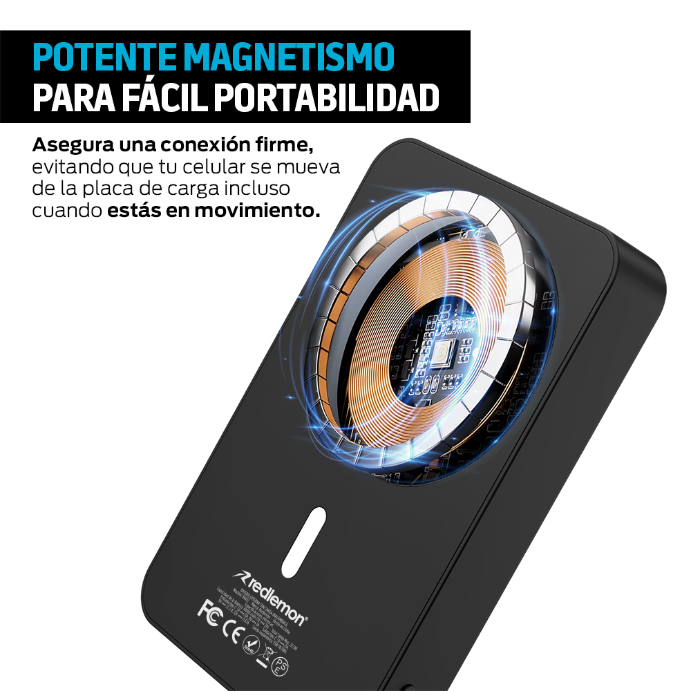 Foto 9 pulgar | Power Bank Inalámbrico Magnético De 10 000 Mah Carga Rápida  Color Negro