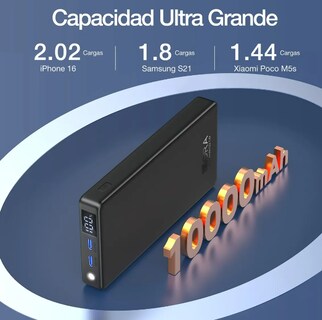 Foto 4 | Xtellar Power Bank Ultraligero De 10000mah 22.5w Carga Rápida Con Pantalla Led Inteligente