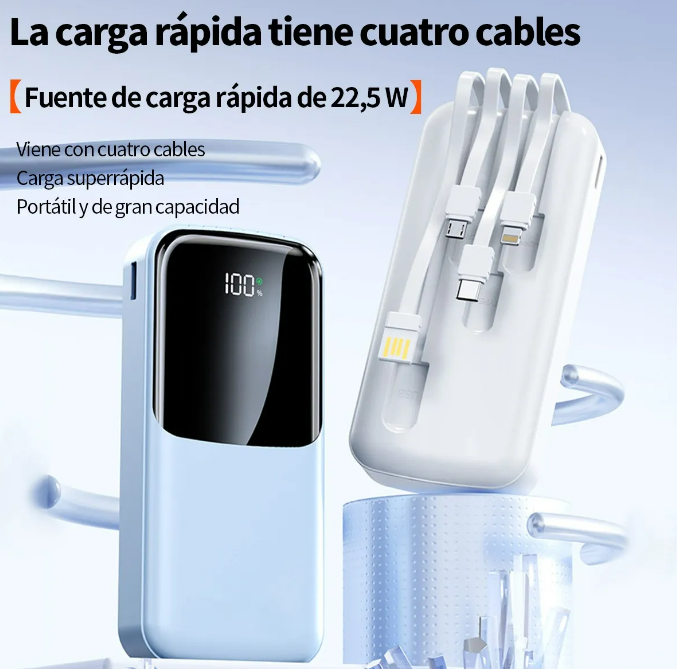 Foto 5 pulgar | Power Bank Xtellar 30000mah Ultra Delgada Con Carga Rápida 22.5w - Batería Portátil Multi-dispositivo Incorporada.