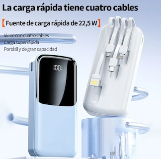 Foto 4 | Power Bank Xtellar 30000mah Ultra Delgada Con Carga Rápida 22.5w - Batería Portátil Multi-dispositivo Incorporada.