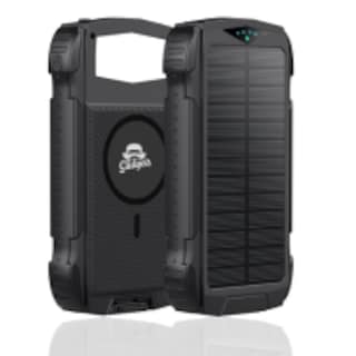 Foto 1 | Power Bank Bateria Solar 20 000mah Carga Inalámbrica Color Negro Compacta Fácil De Transportar