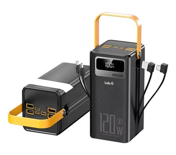 Foto 2 | Power Bank Batería Portátil 60000mah Cargador Ultrarápida Negra Naranja