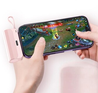 Foto 3 | Batería Externa Para Android Y Iphone 2 En 1 De 5000 Mah Rosa