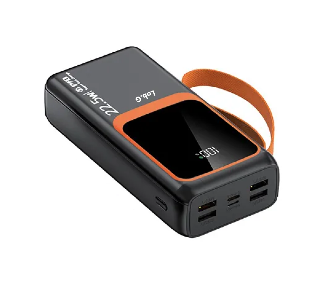 Foto 2 pulgar | Power Bank Batería Portátil 32000mah Pd22.5w/3a Carga Rápida Negro Naranja