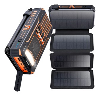 Foto 3 | Power Bank Solar Portátil 36800mah Batería Con Luz 4 Cables