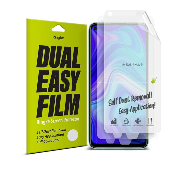Foto 2 pulgar | Mica Ringke Antipolvo Transparente para Redmi Note 9 Dual Easy Film Plástica