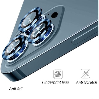 Foto 2 | Protector De Lente Cámara color Azul Compatible con iPhone 12pro/12pro Max/11pro Aro De Metal